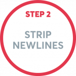 Strip newlines