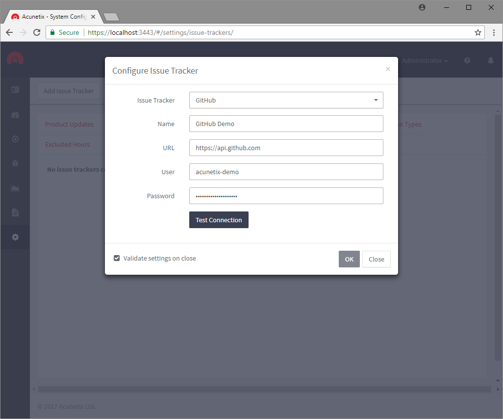 Configure Issue tracker