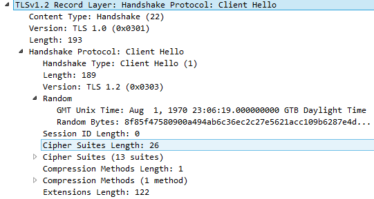 Wireshark capture