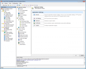 Acunetix WVS Settings node