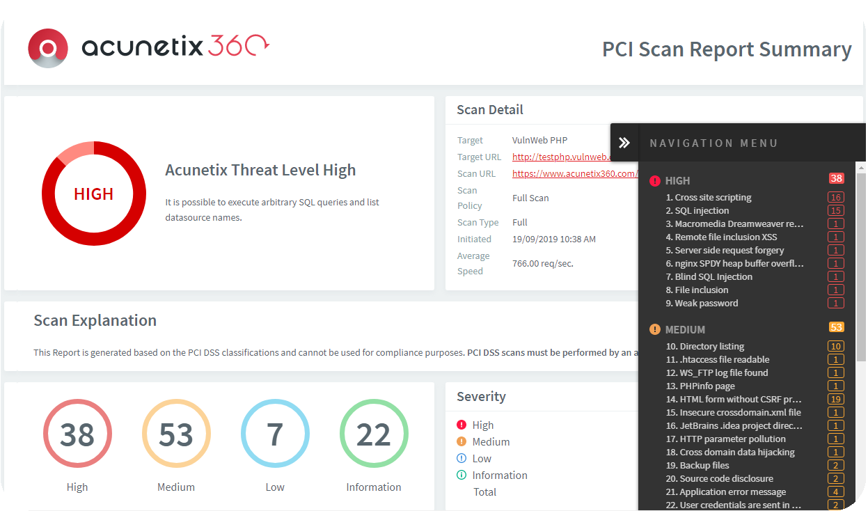 Acunetix Web Vulnerability Scanner